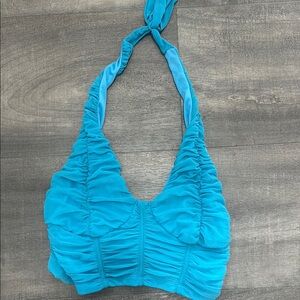 Blue Halter Top